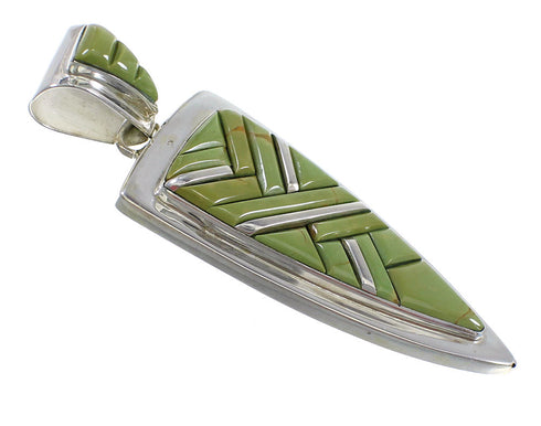 Turquoise Southwestern Sterling Silver Pendant WX58630